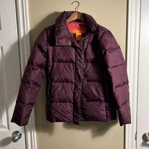 Joe fresh plumb purple puffer coat. Spring coat.